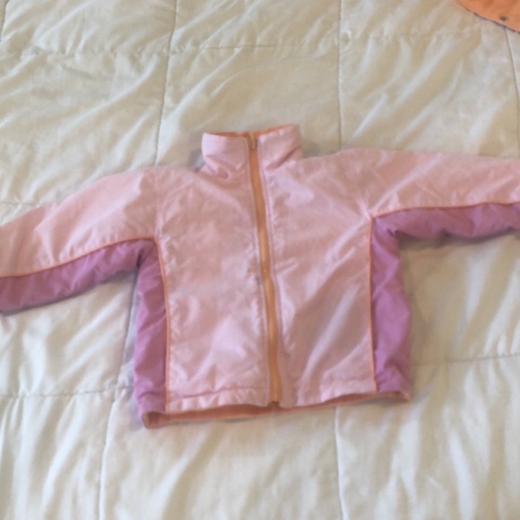 Girls pink 2 piece winter coat and fleece jacket, 3T. - Picture 5 of 16